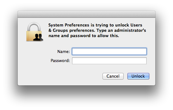 3. Username and Password